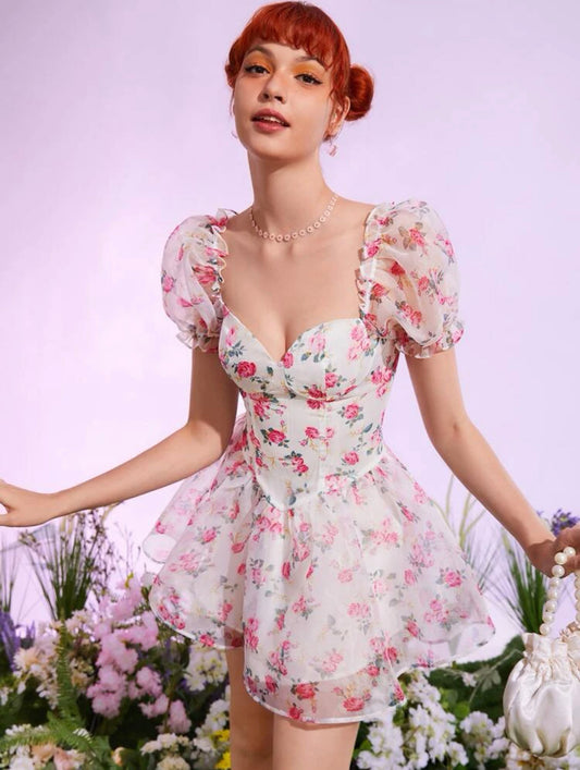 "Thee Doll" Floral Baby Doll Dress