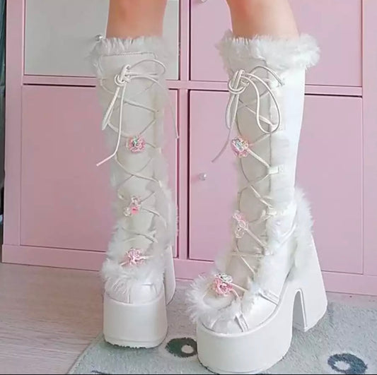 “Snow Bunny” Platform Boots