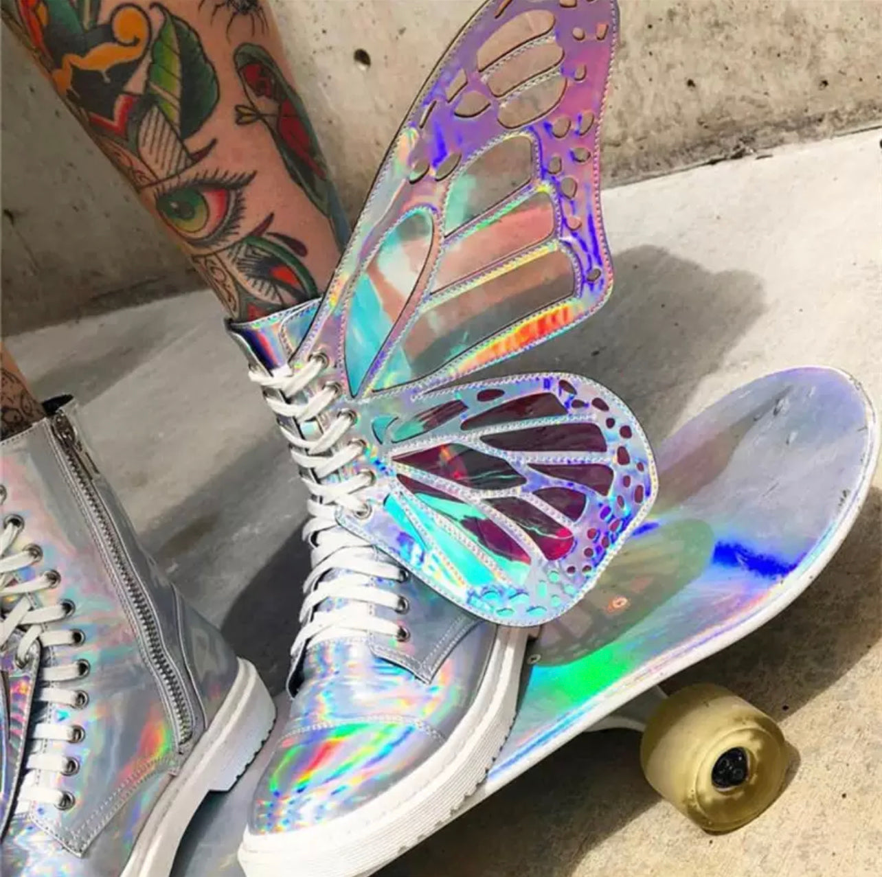 "Butterfly" High Top Sneakers